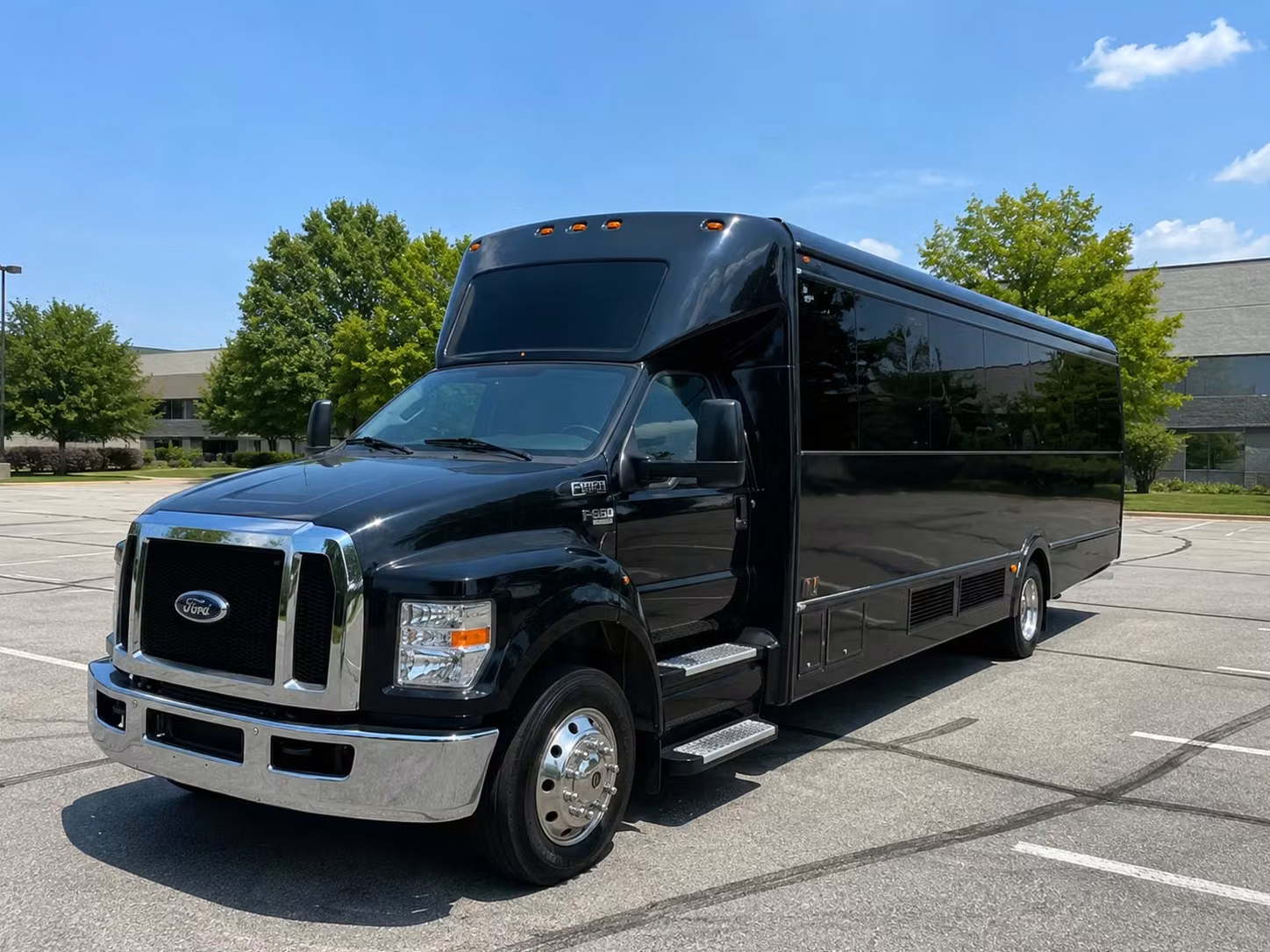 party buses and minibuses ready for fontana prom night