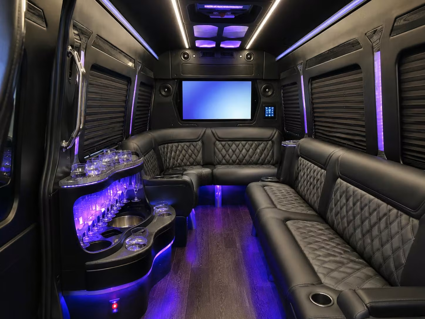 sprinter vans and smaller options for intimate fontana prom groups